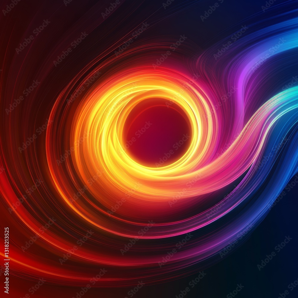 Poster a captivating abstract swirl design featuring vibrant colors and smooth gradients, creating a dynami