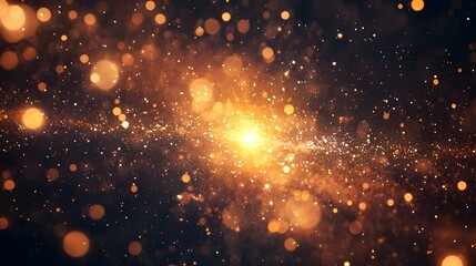 Fototapeta premium Golden Galaxy Sparkle Background