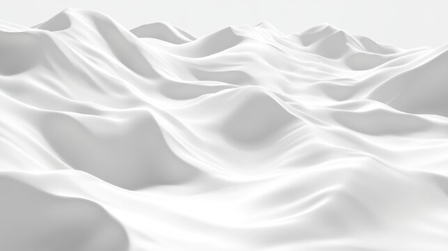 The undulating white abstract design of a soft flowing texture