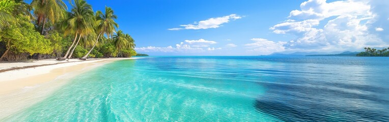 Fototapeta premium Tropical Paradise created with Generative AI Technology, ai, generative