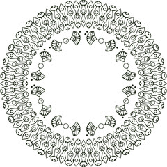 Beautiful flower art and mandala vector design