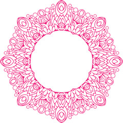 Beautiful flower art and mandala vector design