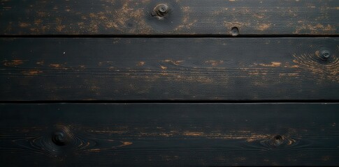 Fototapeta premium Dark oak wood grain overlay on dark painted plywood Rustic, aged texture , vintage background, brown wood