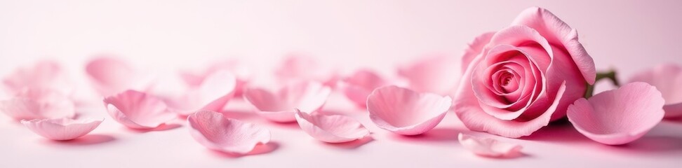 Delicate rose petals, soft pink hues, white backdrop, wallpaper, macro shot, petals