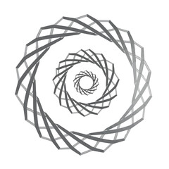 Abstract Geometric Swirl Art with Interwoven Spiral Design