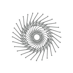 Obraz premium Abstract Spiral Pattern With Gray Geometric Design and Rotational Symmetry