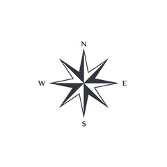 Classic Compass Rose Design Symbolizing Navigation and Direction