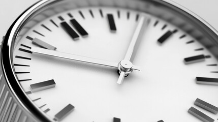 Close-up of a stylish analog watch face.