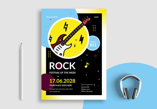 Rock Music Festival Flyer Layout