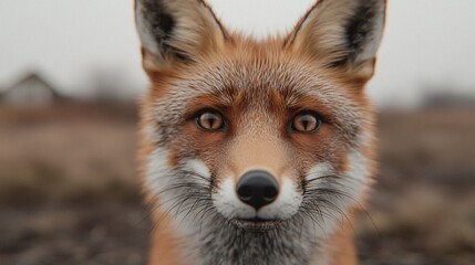 Fototapeta premium Fox Portrait in Rural Setting