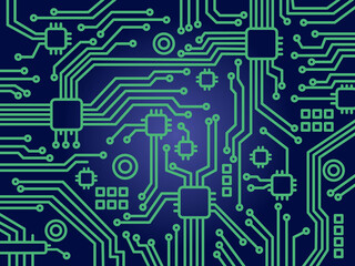 デジタルネットワークや半導体のイメージイラスト