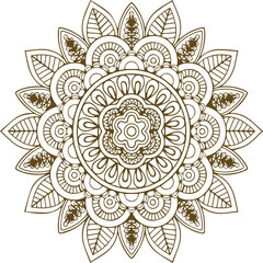 Beautiful flower art and mandala vector design