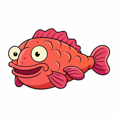 cartoon blobfish vector