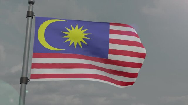 malaysia country flag waving