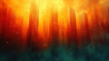 Fototapeta premium Abstract composition of skyscraper edges meeting at sharp angles