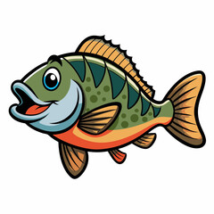 vector illustration of a crappie fish