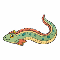 vector illustration of a dragon moray eel