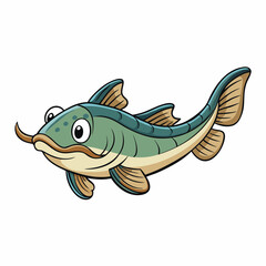 vector illustration of catfish