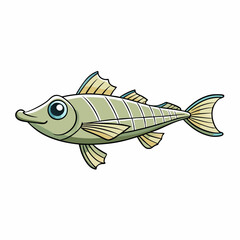 vector illustration of a fish