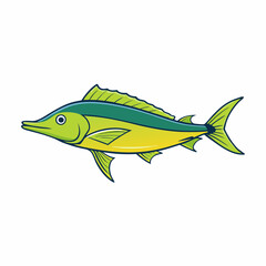 vector illustration of a mahi fish