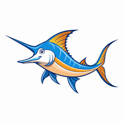 marlin fish vector illustration