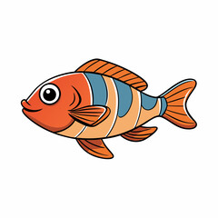 vector illustration of an oscarfish