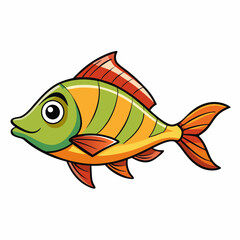 platy fish on a white background