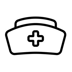 Obraz premium Nurse cap icon illustration. Medical vector illustrations.