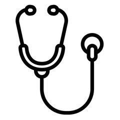 Stethoscope icon illustration. Medical vector illustrations.