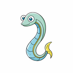 vector illustration of an eel fish