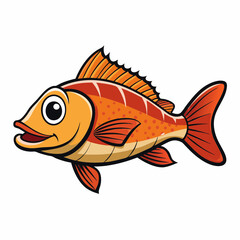 fish on a white background