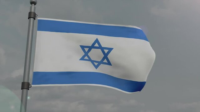 israel country flag waving