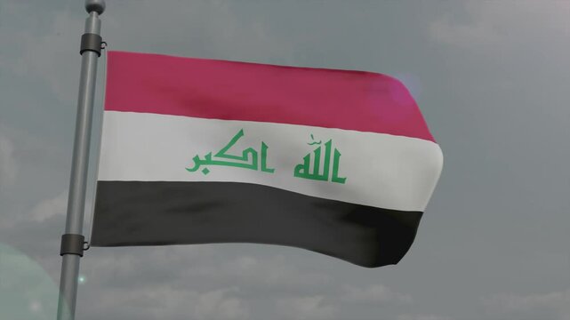 iraq country flag waving