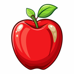 red apple vector illustration