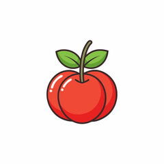 vector illustration of a crabapple