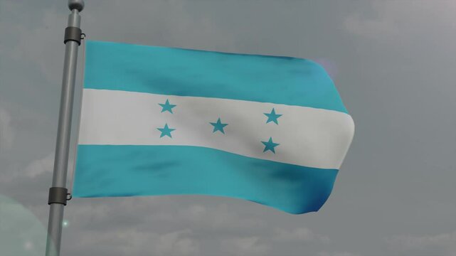 honduras country flag waving