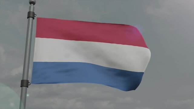 netherland country flag waving