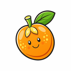 orange fruit vector illustration