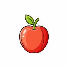 red apple vector illustration