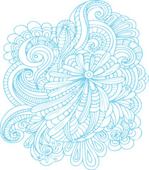 Beautiful flower art and mandala vector design