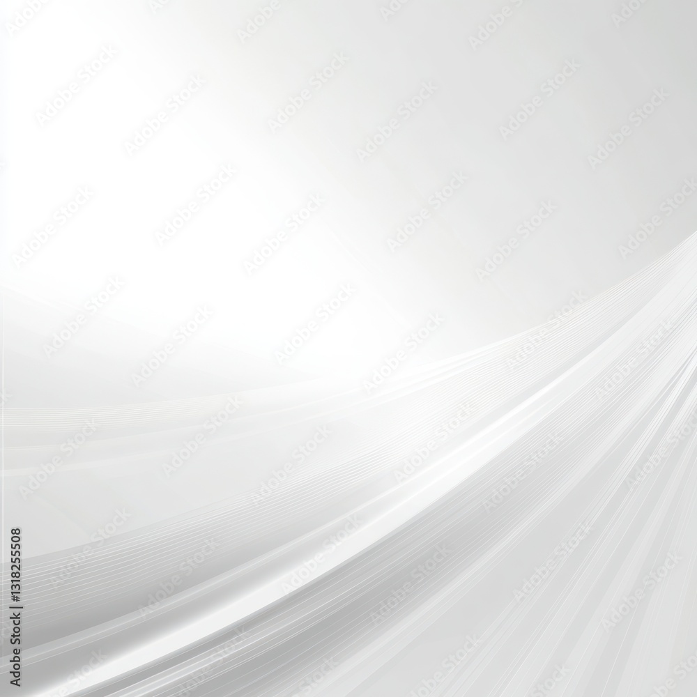 Poster Light gray background with flowing lines creating a soft elegant and modern aesthetic style