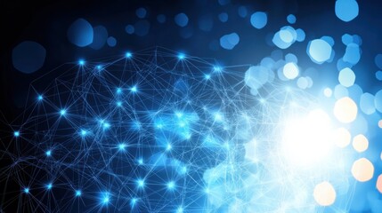 Exploring network connections digital space abstract visualization technology environment bright perspective