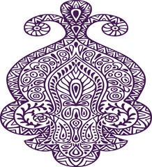Beautiful flower art and mandala vector design