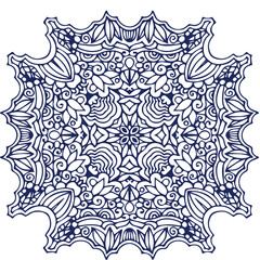 Beautiful flower art and mandala vector design