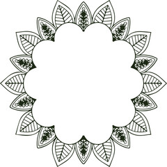 Beautiful flower art and mandala vector design