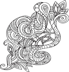 Beautiful flower art and mandala vector design