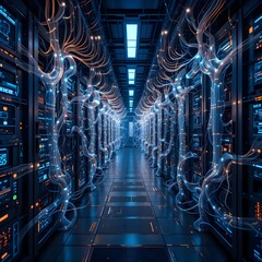 Glowing Network: A Futuristic Data Center