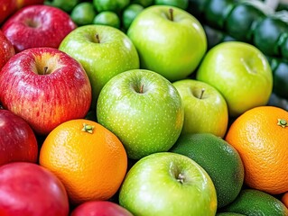 A market with a variety of fruits and vegetables for sale