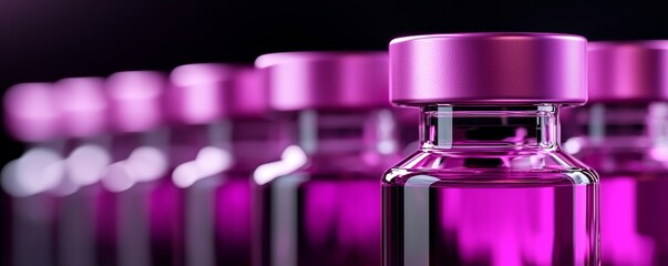 Purple Vial Production Line Close Up