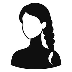 hair braided silhouette